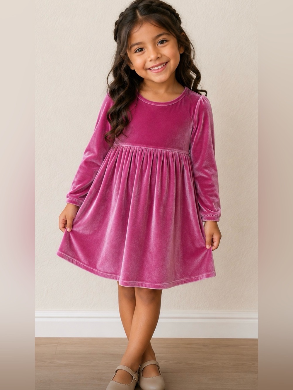 Pink Chicken Velour Dress